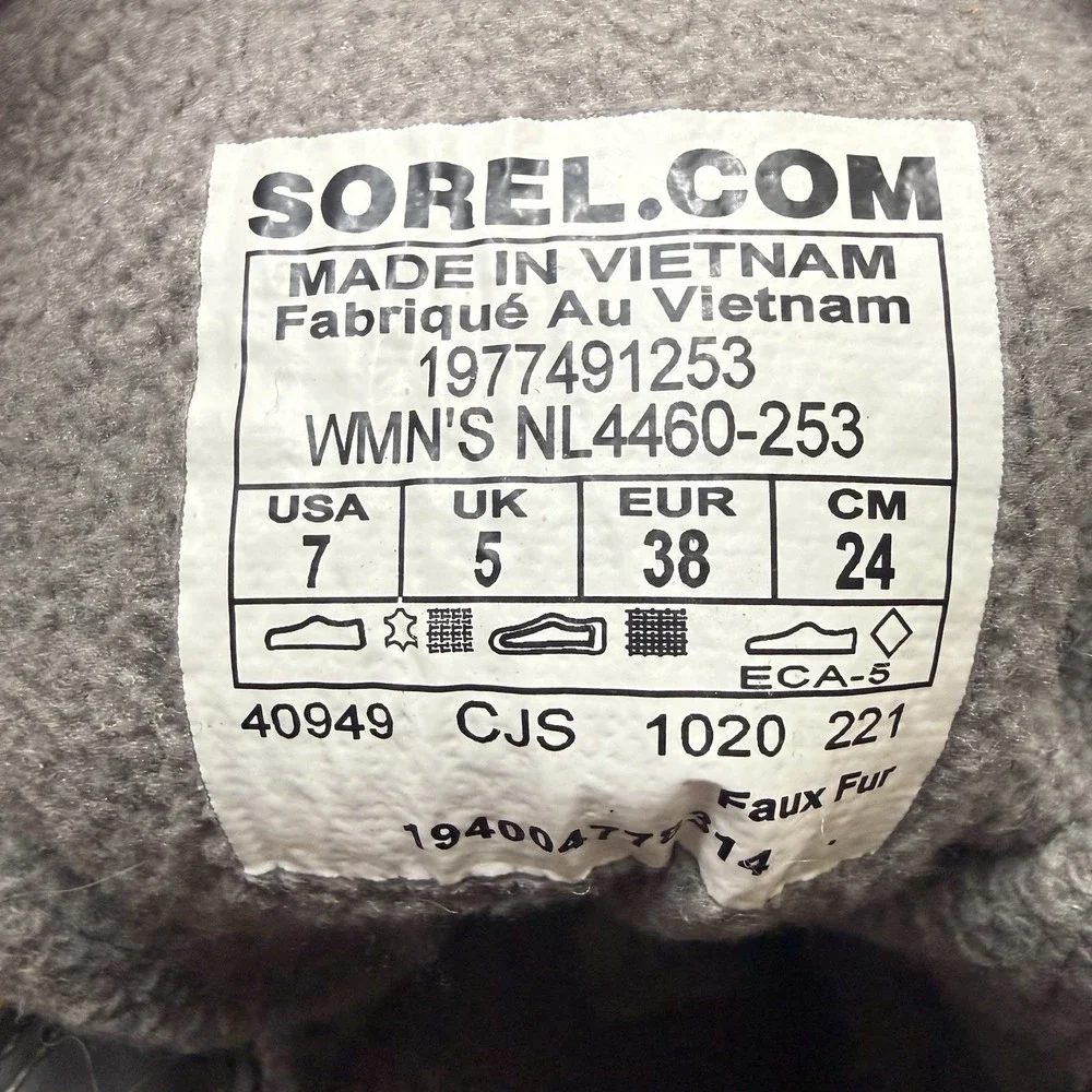 SOREL Explorer II Joan Waterproof Boot Womens 7 Tan Suede Lace Up Winter Rain